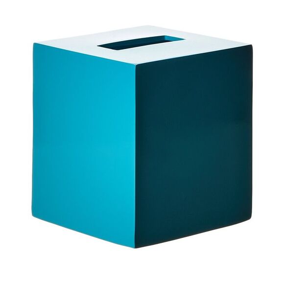 Jonathan Adler Lacquer Tissue Box, Blue - Picture 1 of 1